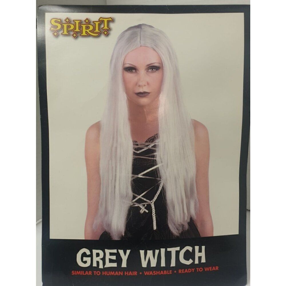 Spirit Halloween Grey Witch Wig Women's Costume Wig